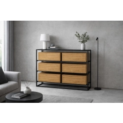 Komoda Z Drewna Litego Dębowego